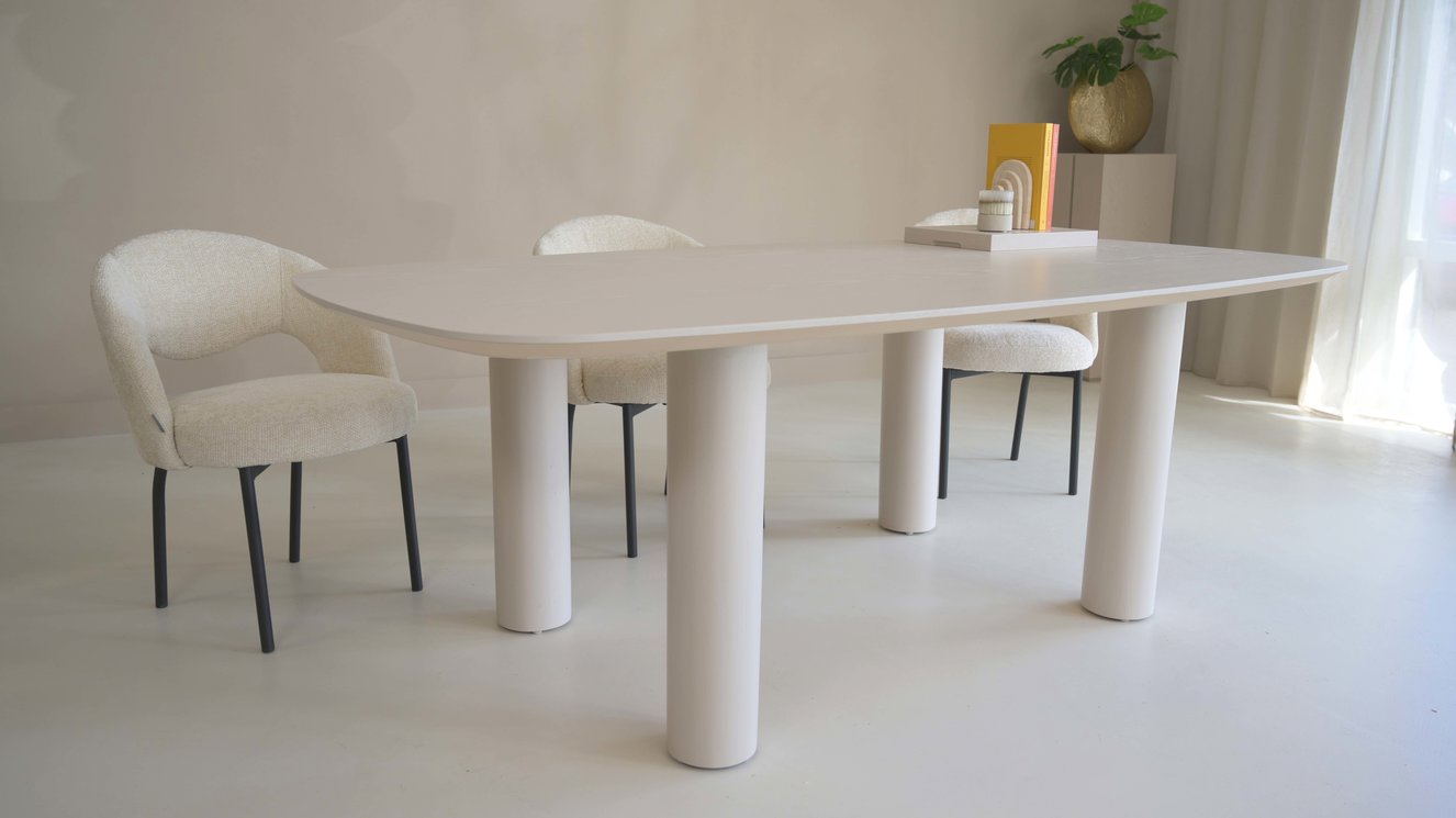 Palermo Massive 4-Round Eettafel Deens Ovaal Eiken