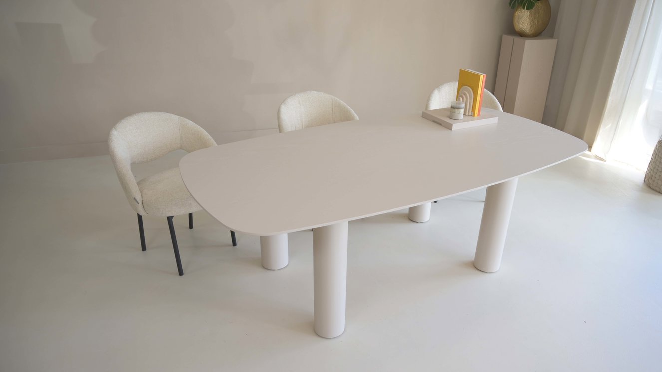 Palermo Massive 4-Round Eettafel Deens Ovaal Eiken