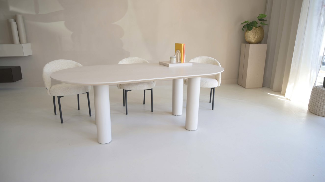 Palermo Massive 4-Round Eettafel Pil Eiken