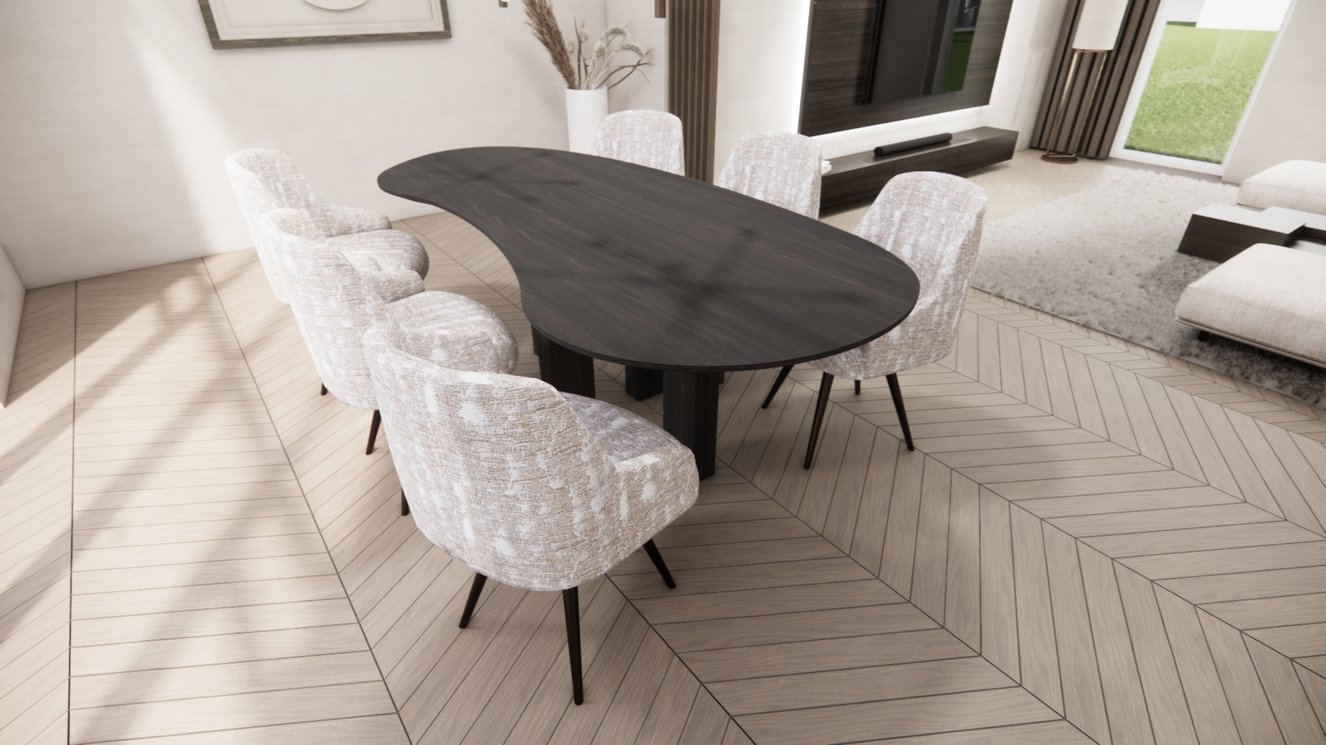 Palermo Massive 4-Square Eettafel Organisch Amaya Eiken