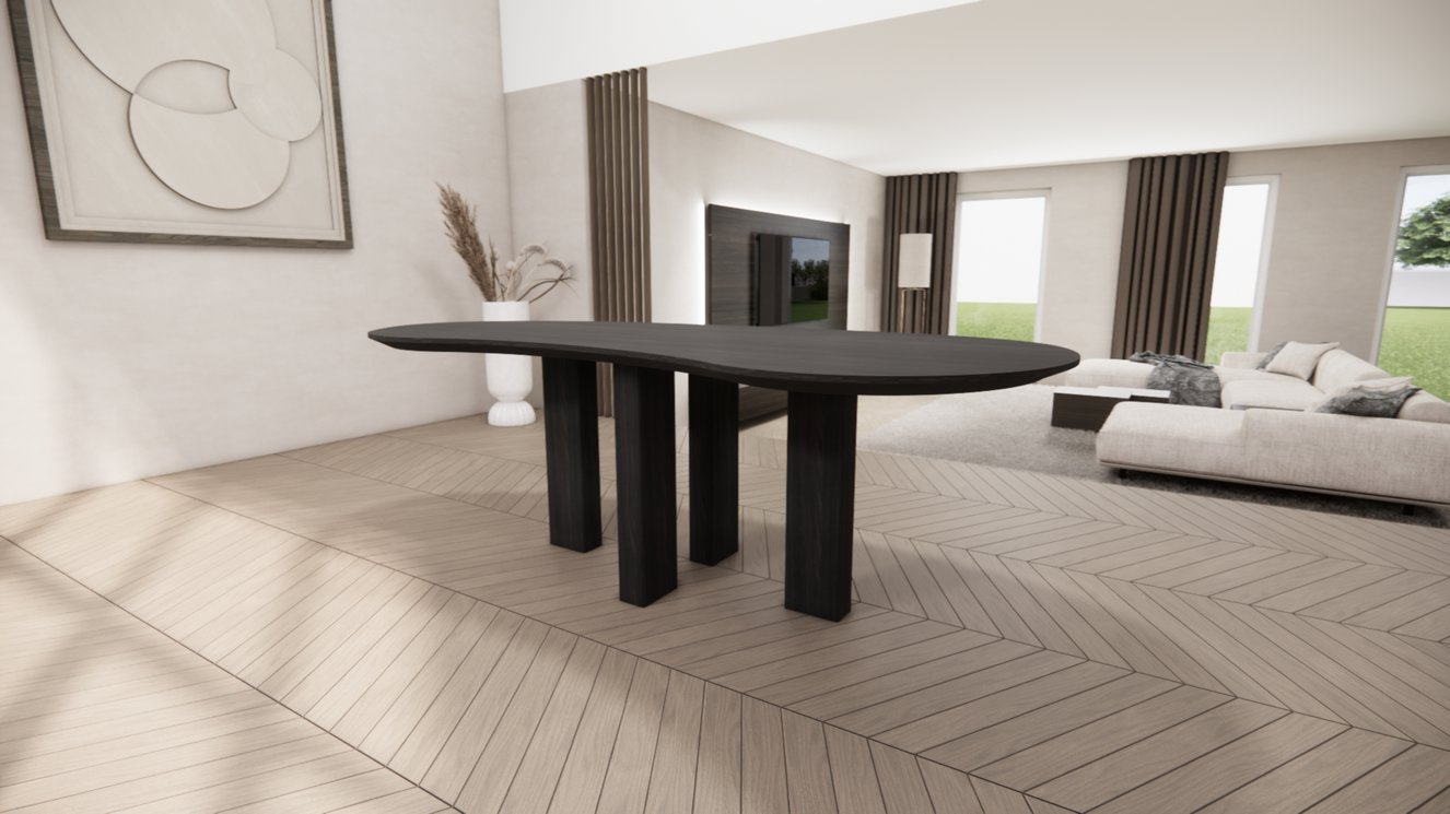 Palermo Massive 4-Square Eettafel Organisch Amaya Eiken