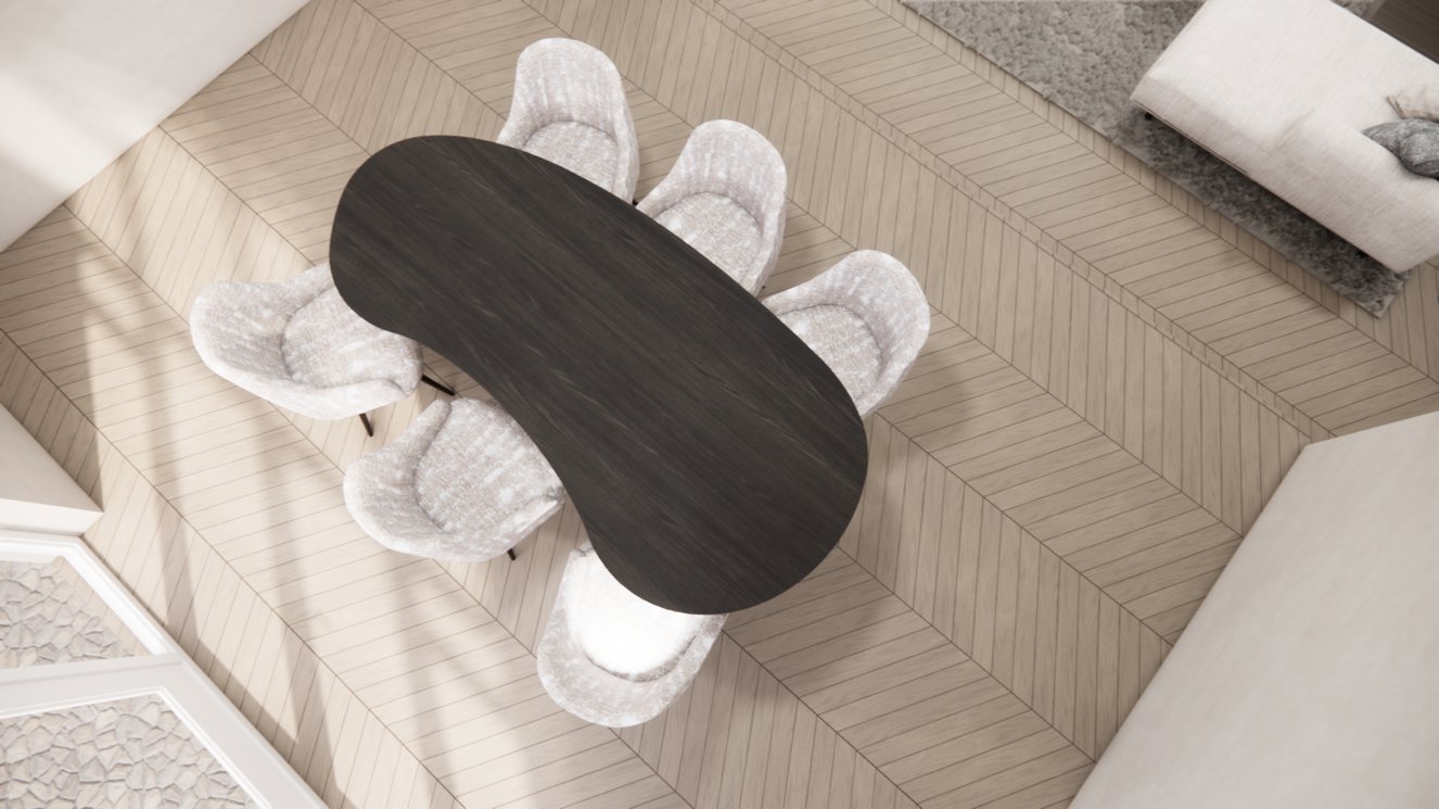 Palermo Massive 4-Square Eettafel Organisch Amaya Eiken