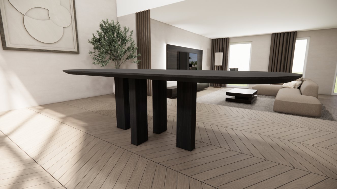 Palermo Massive 4-Square Eettafel Pil Eiken