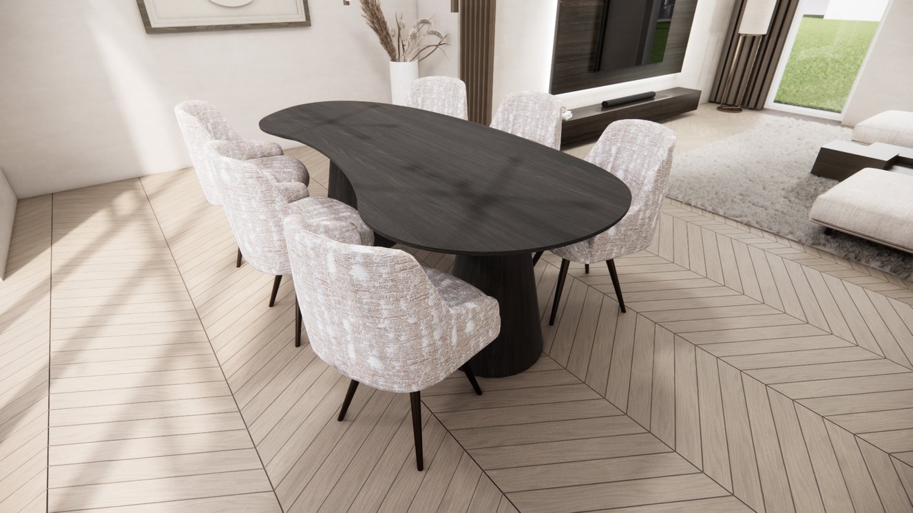 Reggio Double Cylinder Eettafel Organisch Amaya Eiken