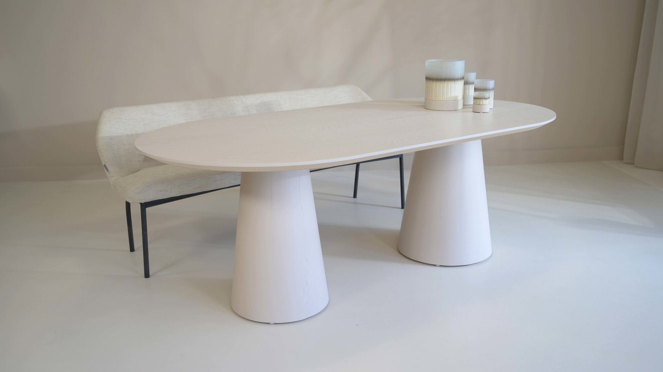 Reggio Double Cylinder Eettafel Pil Eiken