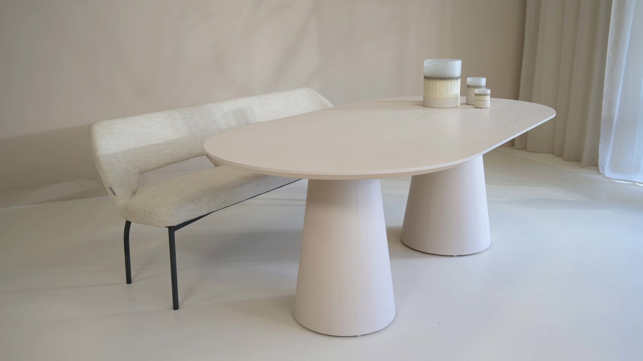 Reggio Double Cylinder Eettafel Pil Eiken