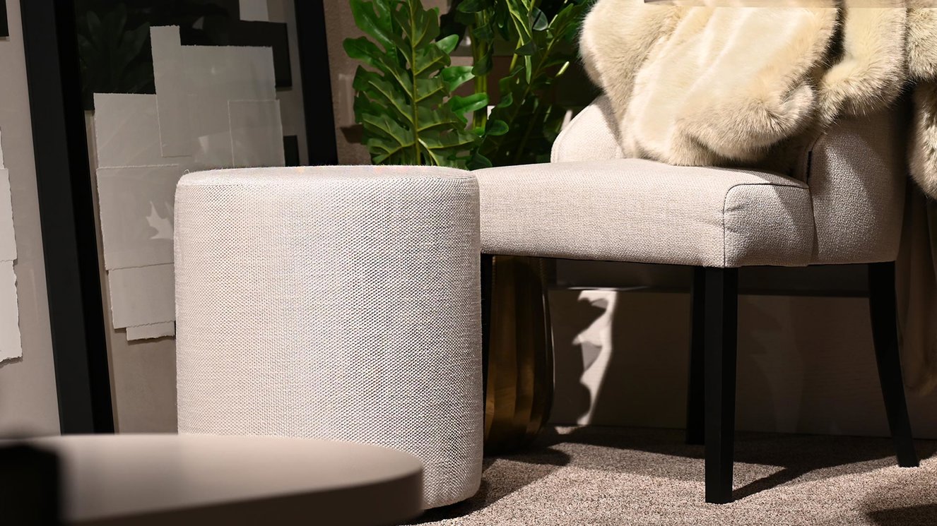 Spanine Poef Off-White