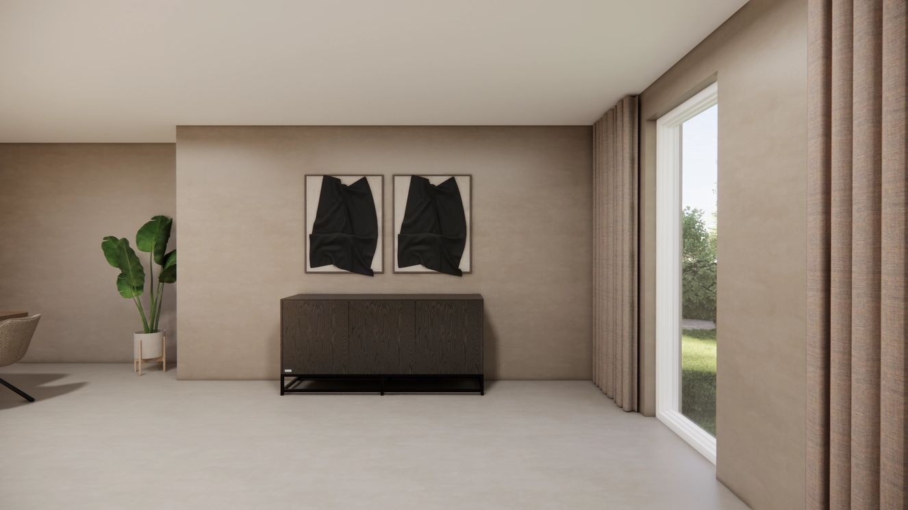 Thompson Dressoir 3-deurs Staand Eiken