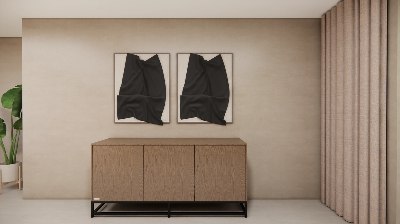 Thompson Dressoir 3-deurs Staand Eiken