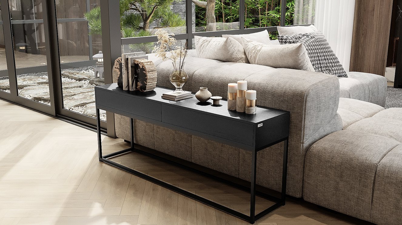 Thompson Sidetable 2-lades Rechthoekig Eiken