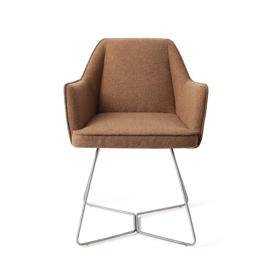 Tome Cinnamon Bun Eetkamerstoel Beehive Steel