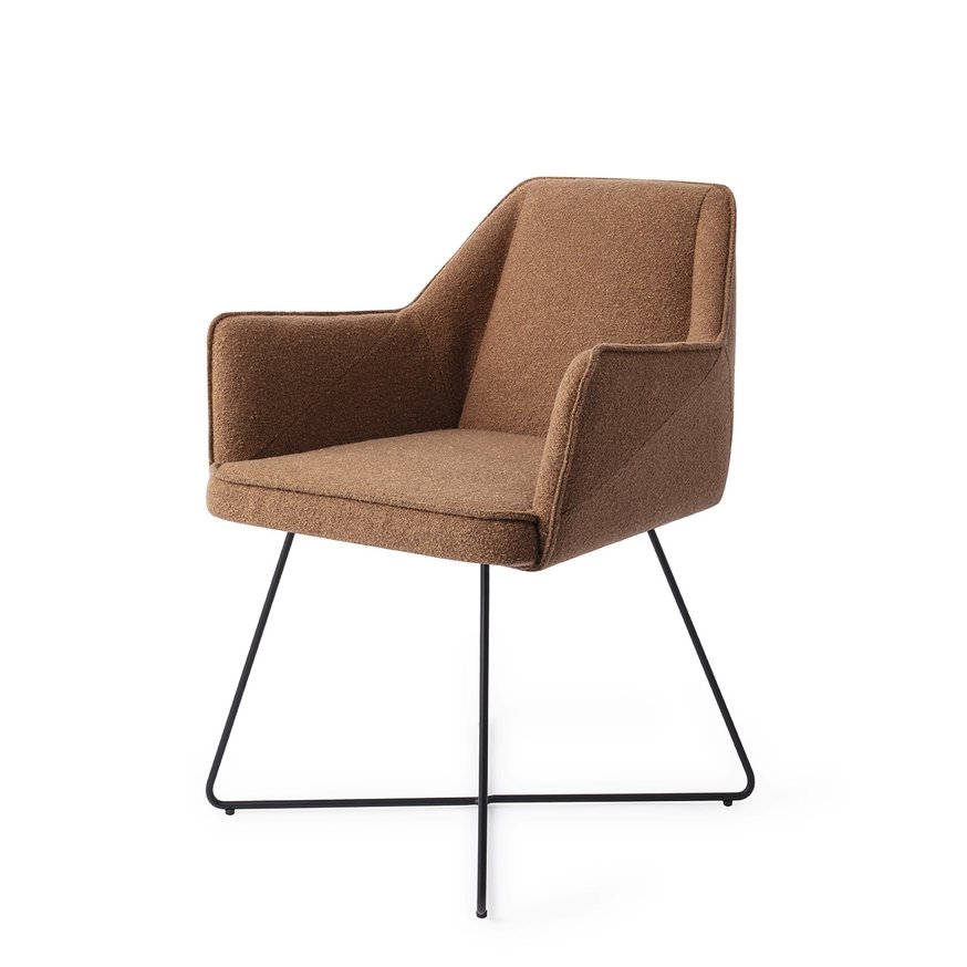 Tome Cinnamon Bun Eetkamerstoel Cross Black