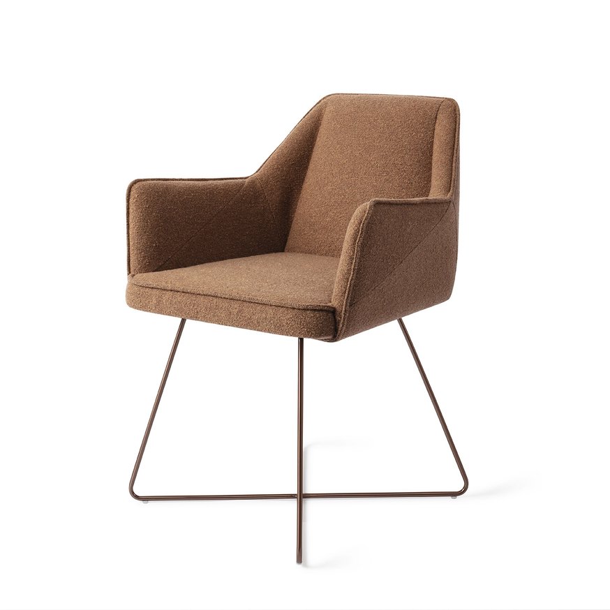 Tome Cinnamon Bun Eetkamerstoel Cross Rose