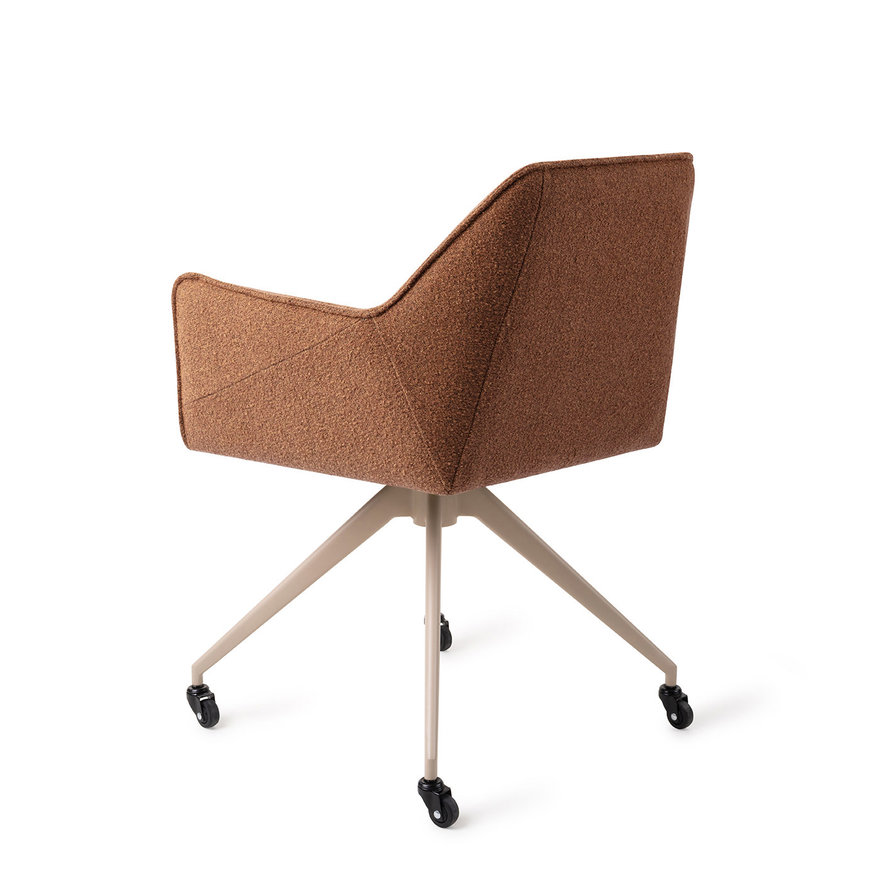 Tome Cinnamon Bun Eetkamerstoel Glide Beige