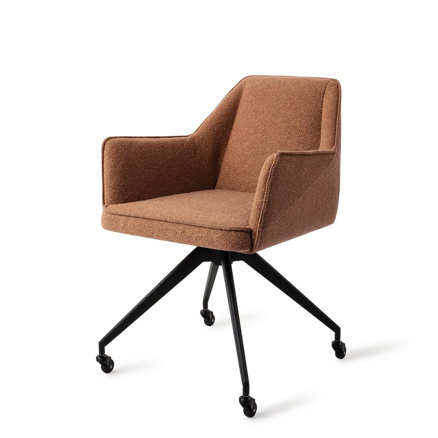 Tome Cinnamon Bun Eetkamerstoel Glide Black