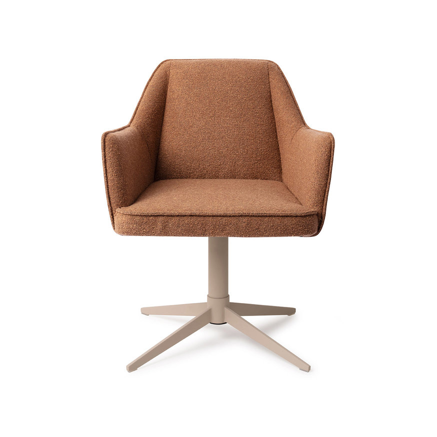 Tome Cinnamon Bun Eetkamerstoel Quad Beige