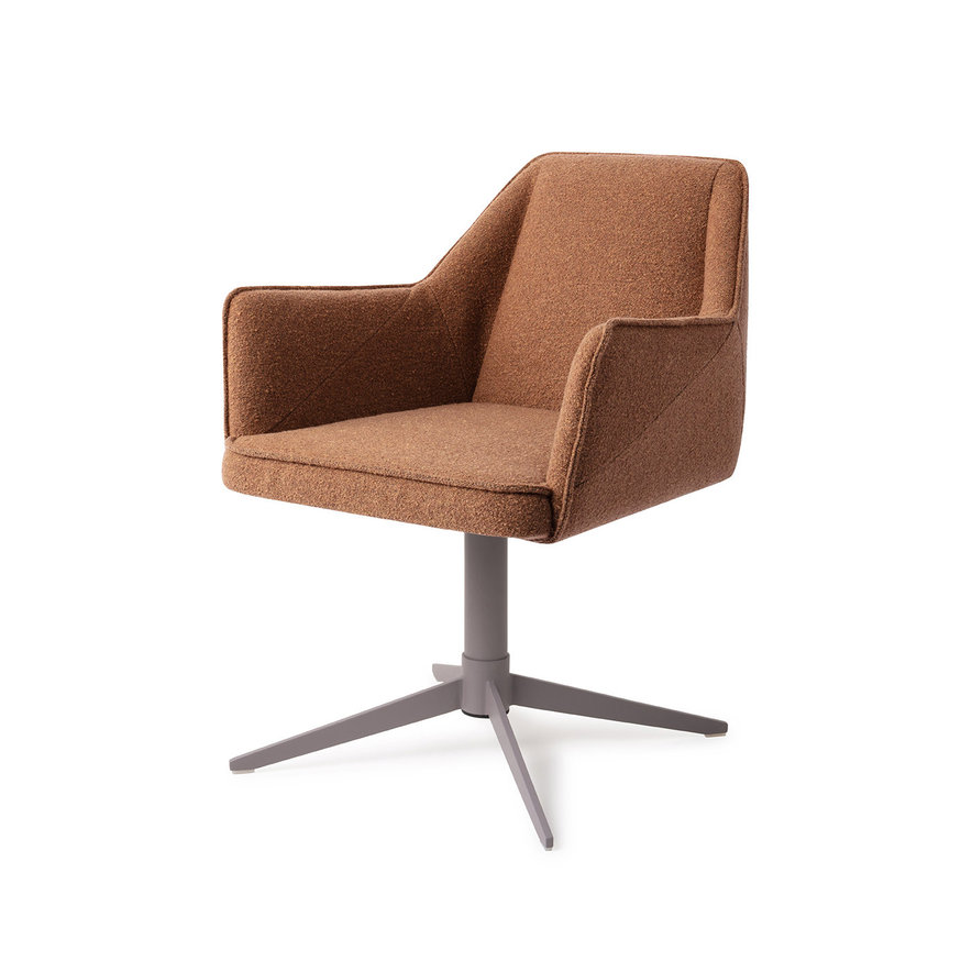 Tome Cinnamon Bun Eetkamerstoel Quad Grey