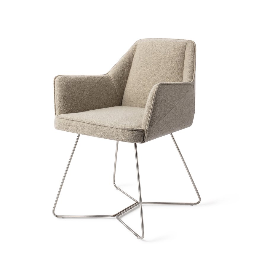 Tome Great Greige Eetkamerstoel Beehive Steel