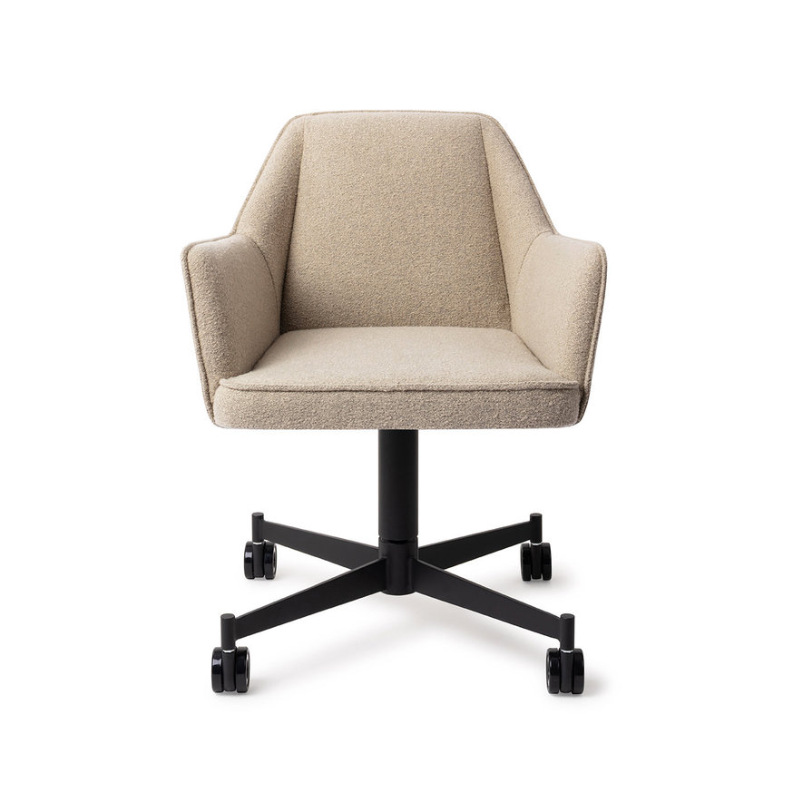 Tome Great Greige Eetkamerstoel Caster Black