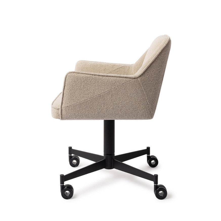 Tome Great Greige Eetkamerstoel Caster Black