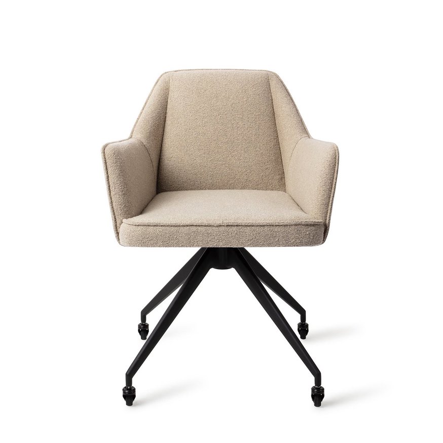 Tome Great Greige Eetkamerstoel Glide Black