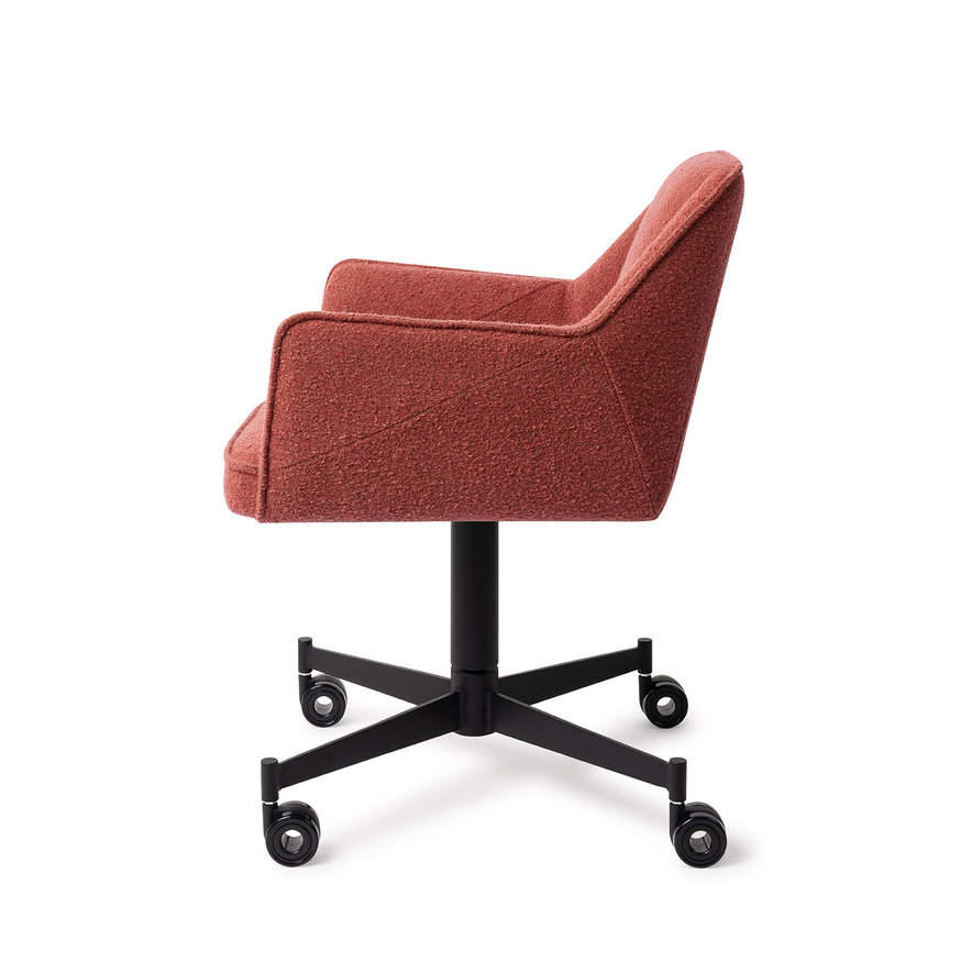 Tome Shabby Saffron Eetkamerstoel Caster Black