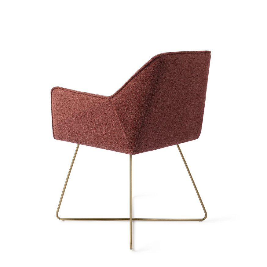 Tome Shabby Saffron Eetkamerstoel Cross Gold