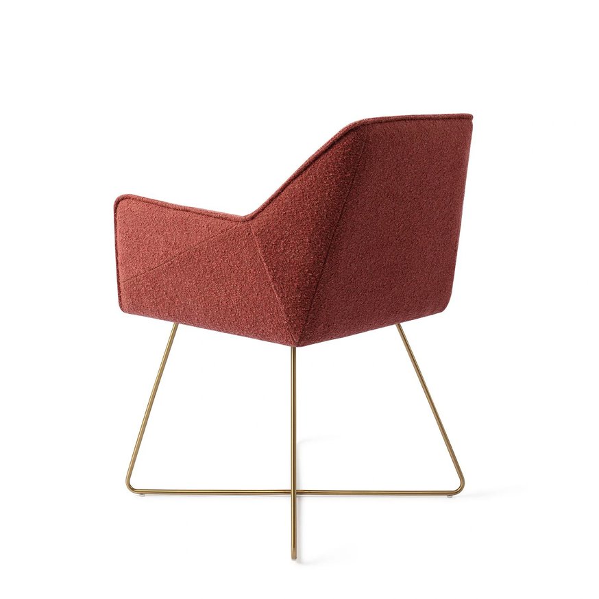 Tome Shabby Saffron Eetkamerstoel Cross Gold