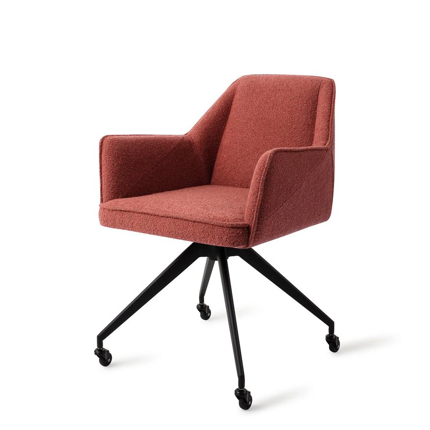 Tome Shabby Saffron Eetkamerstoel Glide Black