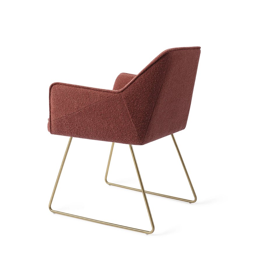 Tome Shabby Saffron Eetkamerstoel Slide Gold