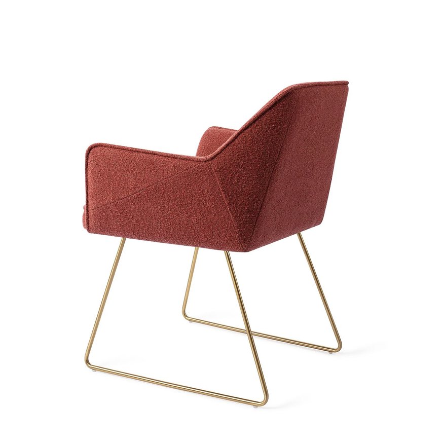 Tome Shabby Saffron Eetkamerstoel Slide Gold