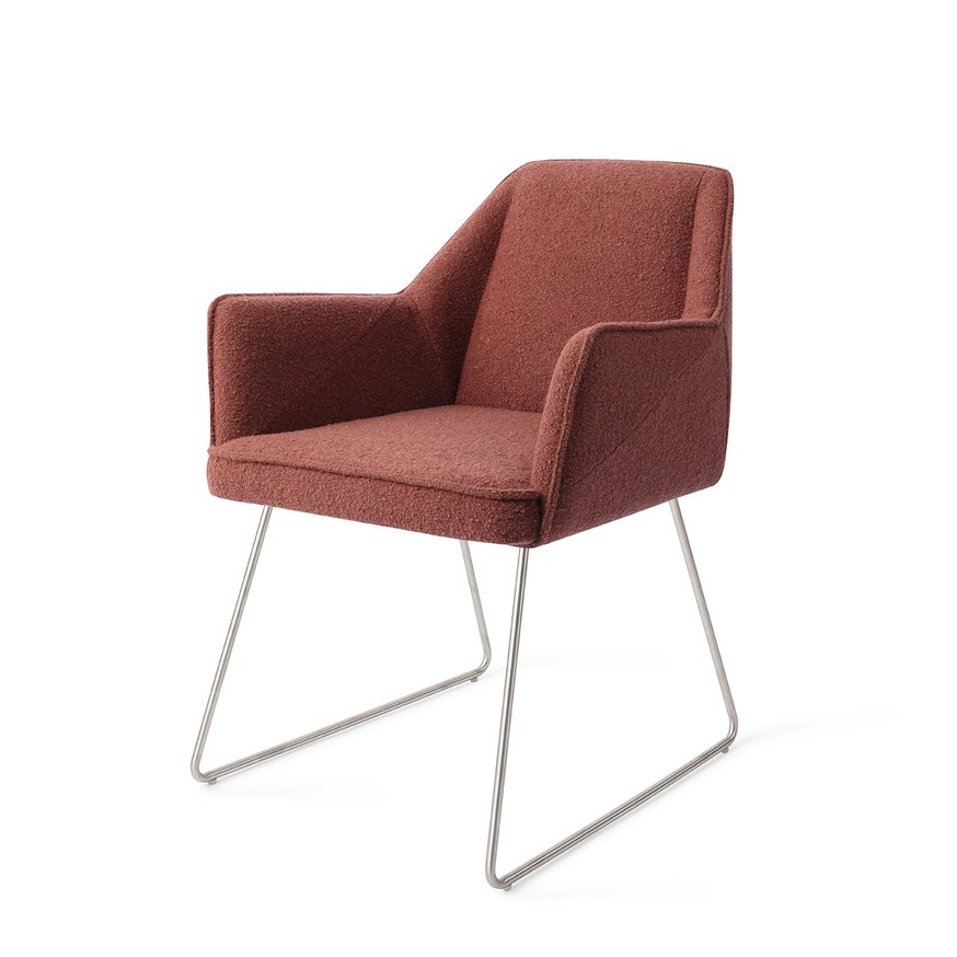 Tome Shabby Saffron Eetkamerstoel Slide Steel