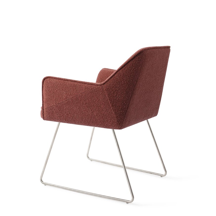 Tome Shabby Saffron Eetkamerstoel Slide Steel