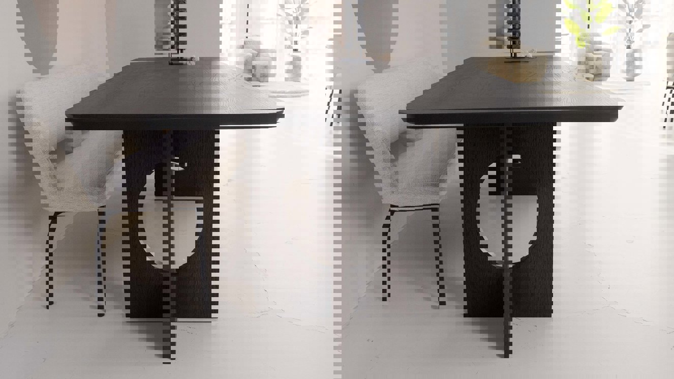 Toscana Eettafel Rechthoekig Afgeronde Hoek Eiken