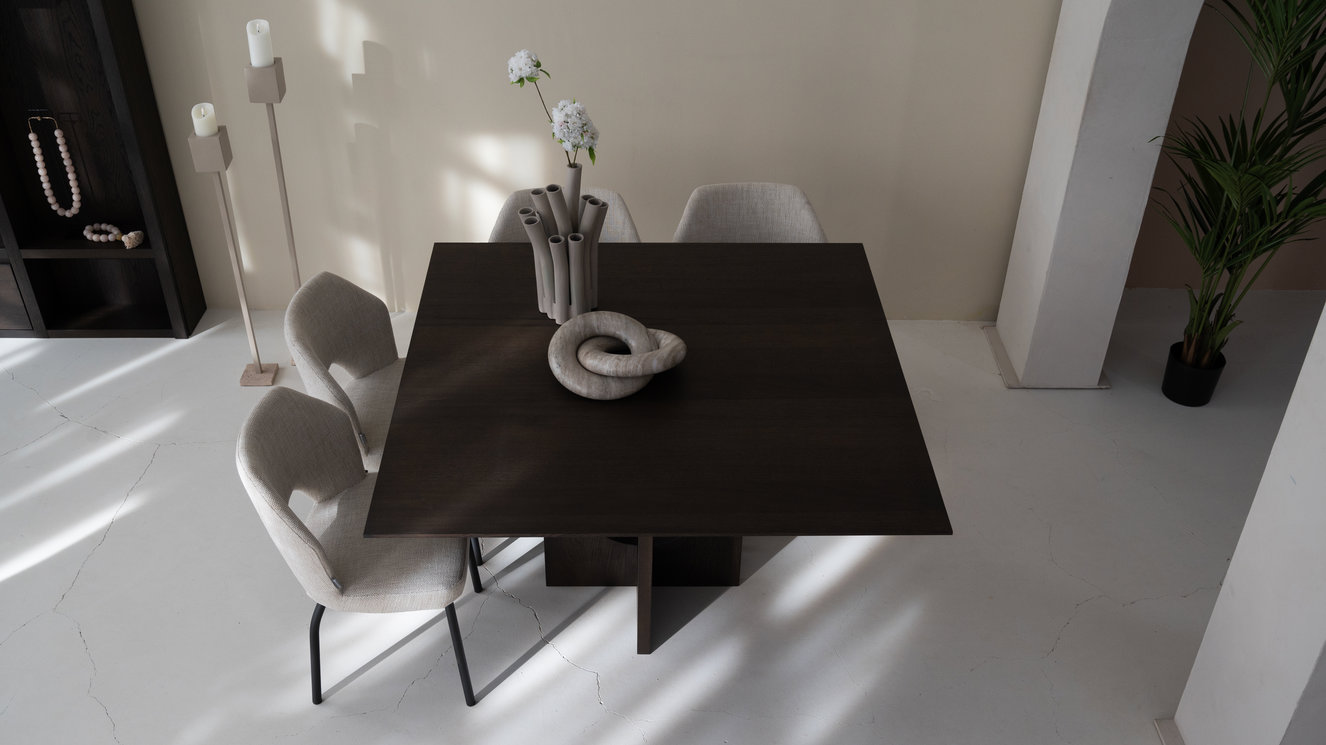 Toscana Eettafel Vierkant Eiken