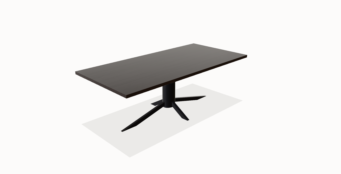 Trapini Metal Eettafel Rechthoek Eiken