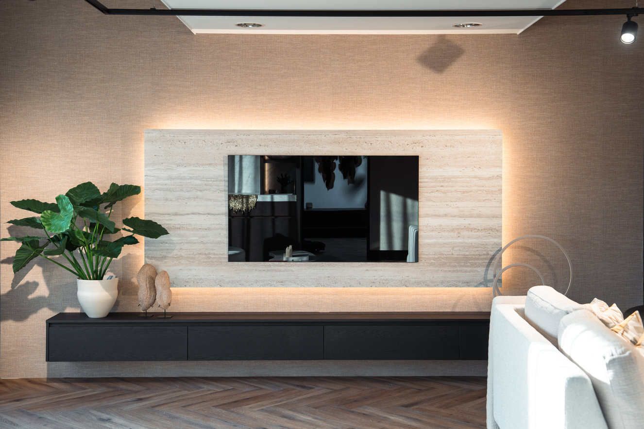 Travertin	Melamine TV-paneel