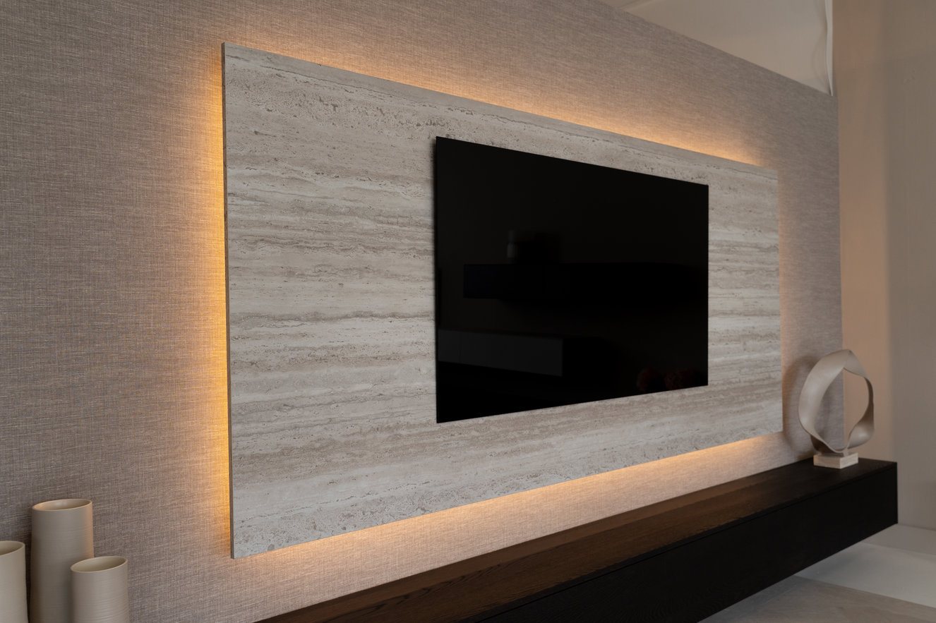 Travertin	Melamine TV-paneel