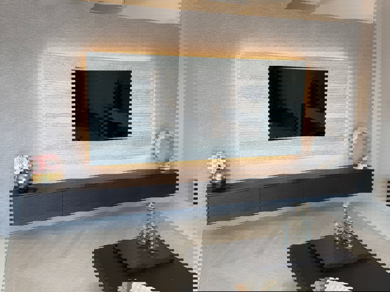 Travertin	Melamine TV-paneel