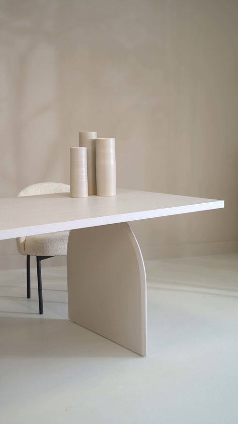 Trento Halve Round Eettafel Rechthoek Eiken