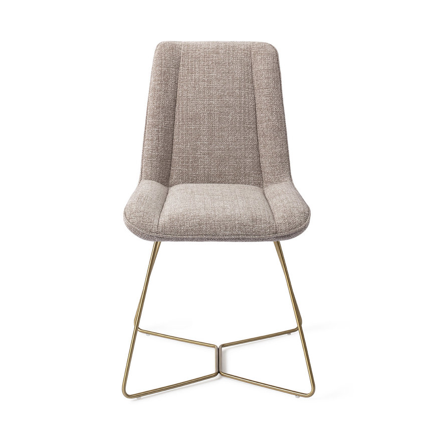 Umedo Grainy Greige Eetkamerstoel Beehive Gold