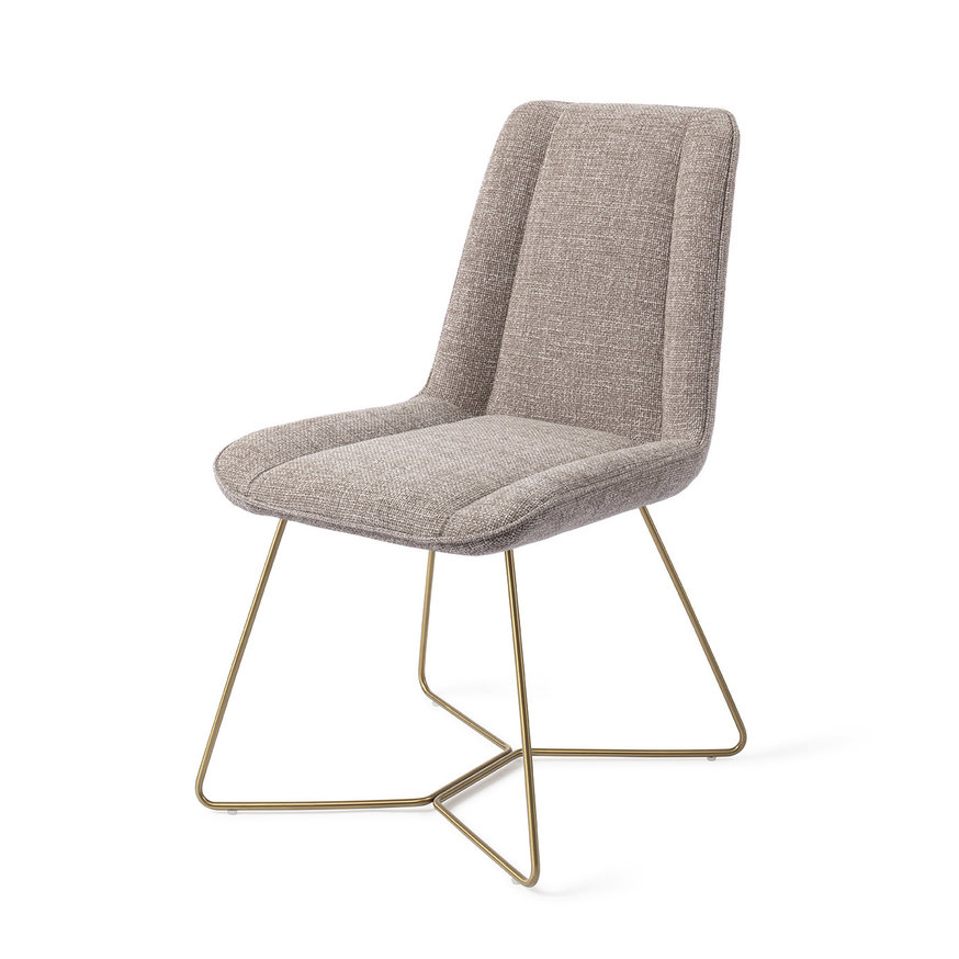 Umedo Grainy Greige Eetkamerstoel Beehive Gold