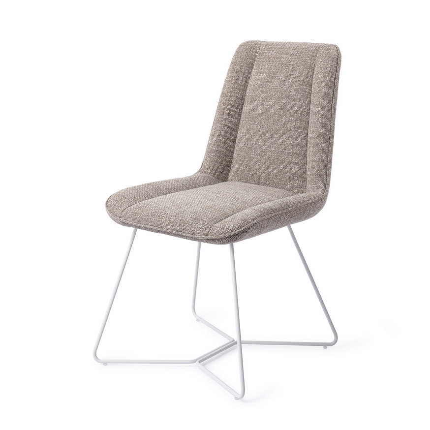 Umedo Grainy Greige Eetkamerstoel Beehive White