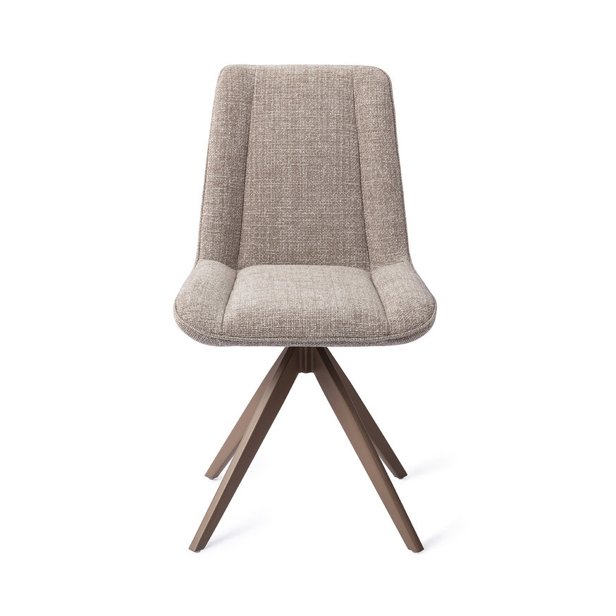 Umedo Grainy Greige Eetkamerstoel Turn Brown