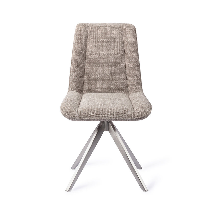 Umedo Grainy Greige Eetkamerstoel Turn Steel