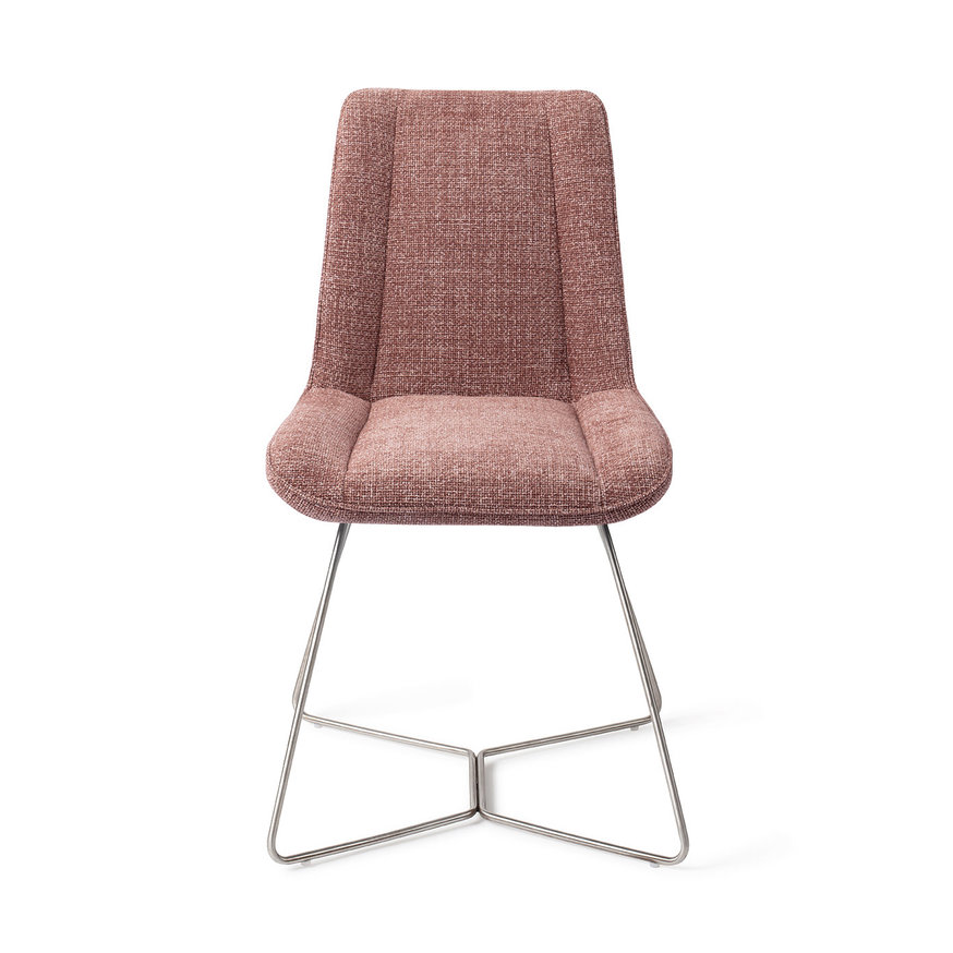 Umedo Scarlet Grain Eetkamerstoel Beehive Steel