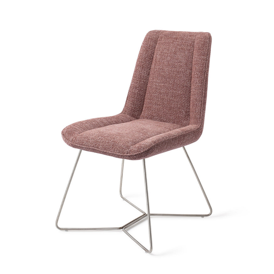 Umedo Scarlet Grain Eetkamerstoel Beehive Steel