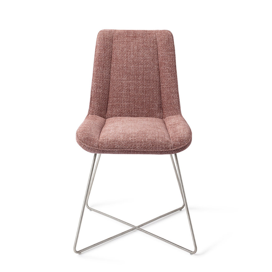 Umedo Scarlet Grain Eetkamerstoel Cross Steel