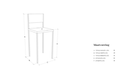 Verge Barstoelen Maatvoering