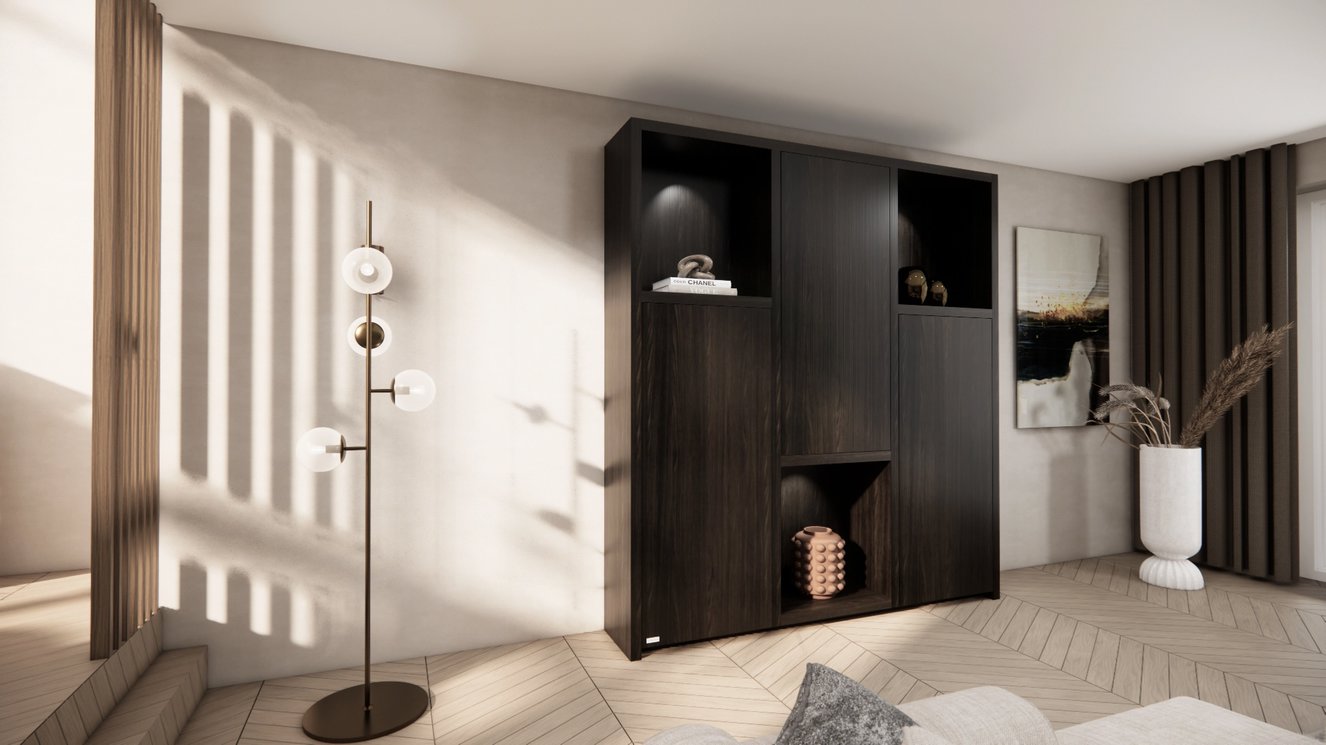 Vermont Vakkenkast King-size 170-220	cm Eiken